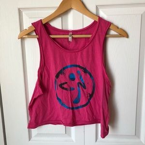 pink zumba crop top